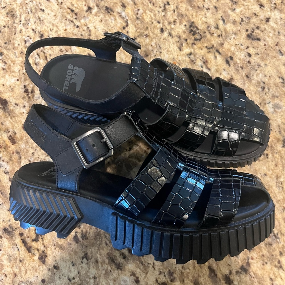 Sorel Black Sandals
